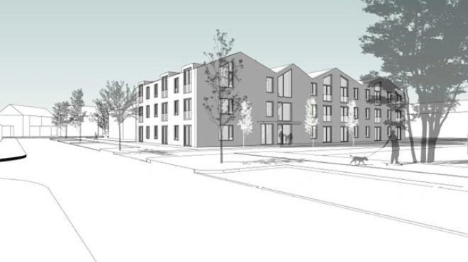 Afbeelding Nieuwbouw 18 zorgappartementen met gemeenschappelijke woonkamers, Huizer Maatjes te Huizen