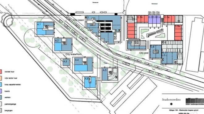 Afbeelding Appartement gebouwen C1, C5 en C7, kop Grasweg te Amsterdam (City Plot)